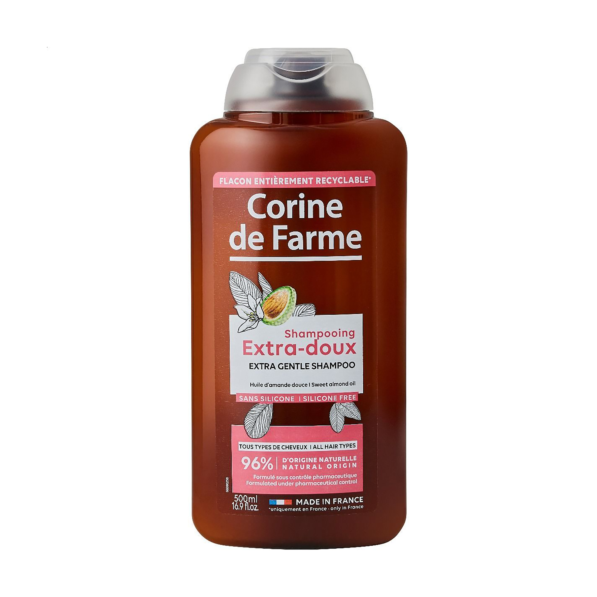 Шампунь для волосся Corine de Farme Extra Gentle Shampoo з олією солодкого мигдалю, 500 мл